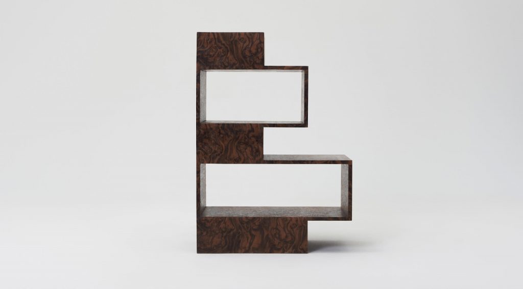 Cabinet in walnut burl veneer