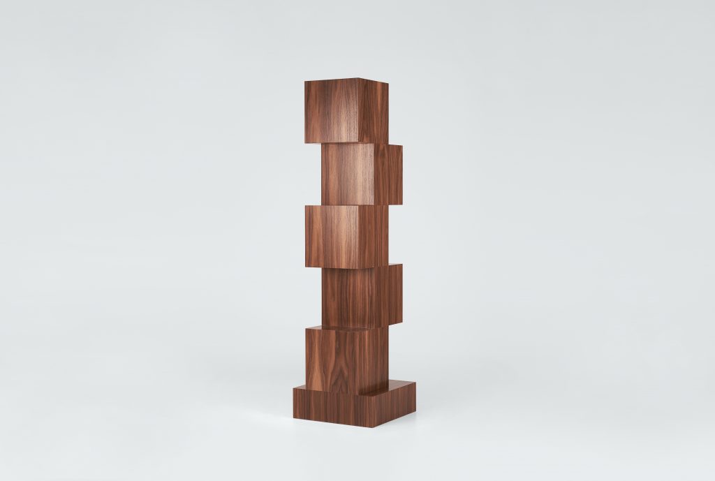 Contemporary cabinet with geometric silhouette